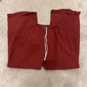 Brandy Melville red wide leg sweats